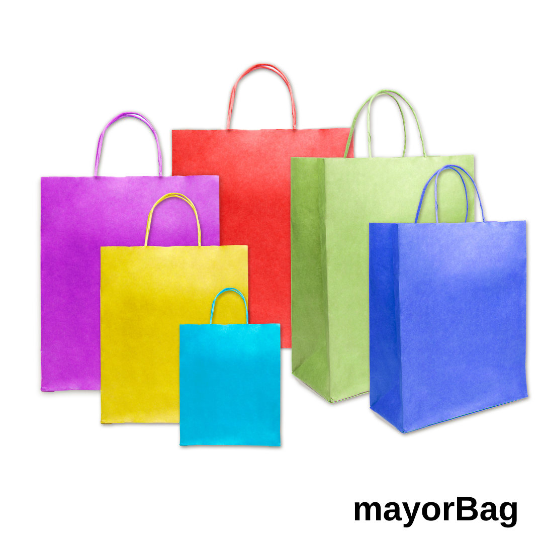 8 Piezas Bolsas Papel Kraft Rayas Colores Bolsas Regalo 8 - Temu Mexico